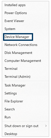 Device Manager in Windows Context Menu