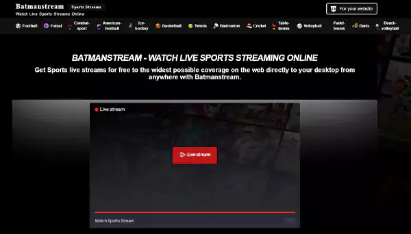 Homepage of BatmanStream