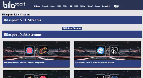 Homepage of BilaSport